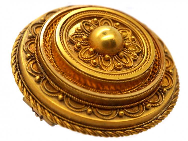 Victorian 15ct Gold Brooch ​& Earrings Set in Original Case