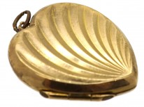 9ct Gold Back ​& Front Heart Locket with Swirl Design