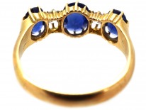 Edwardian Five Stone Sapphire & Diamond Ring