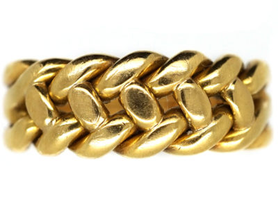 18ct Gold Victorian Plaited Gold Ring