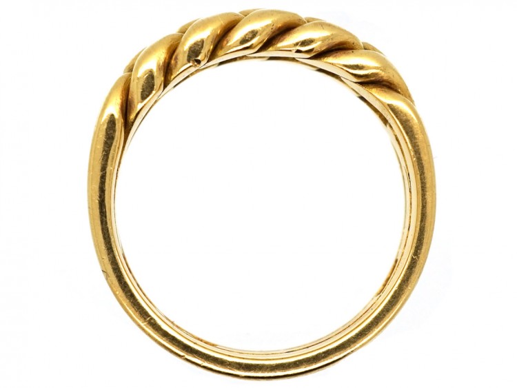 18ct Gold Victorian Plaited Gold Ring