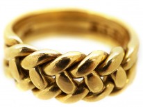18ct Gold Victorian Plaited Gold Ring