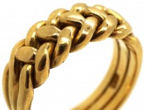 18ct Gold Victorian Plaited Gold Ring