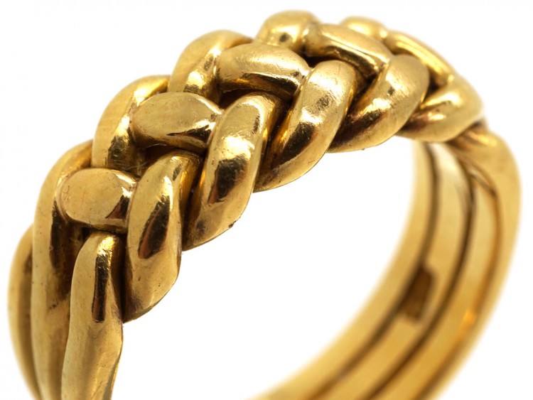 18ct Gold Victorian Plaited Gold Ring