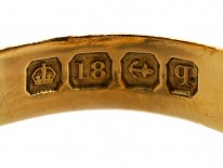 18ct Gold Large Victorian Diamond Set Knot Ring