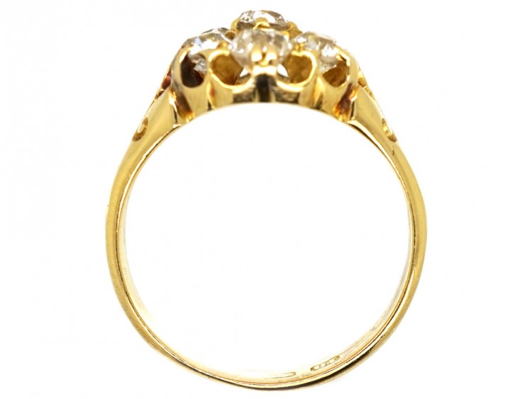 Victorian 18ct Gold Diamond Cluster Ring