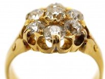 Victorian 18ct Gold Diamond Cluster Ring