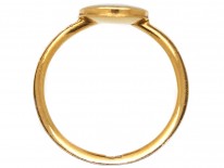18ct Gold & White Enamel Georgian Memorial Ring
