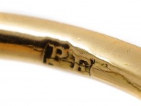 18ct Gold & White Enamel Georgian Memorial Ring