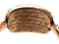 Gold & Vauxhall Glass Georgian Mourning Ring