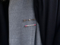 Diamond & Natural Pearl Arrow Brooch