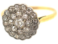 Edwardian 18ct Gold ​& Diamond Cluster Ring