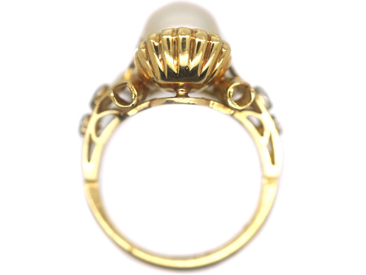 Pearl in The Oyster Shell 18ct Gold Ring