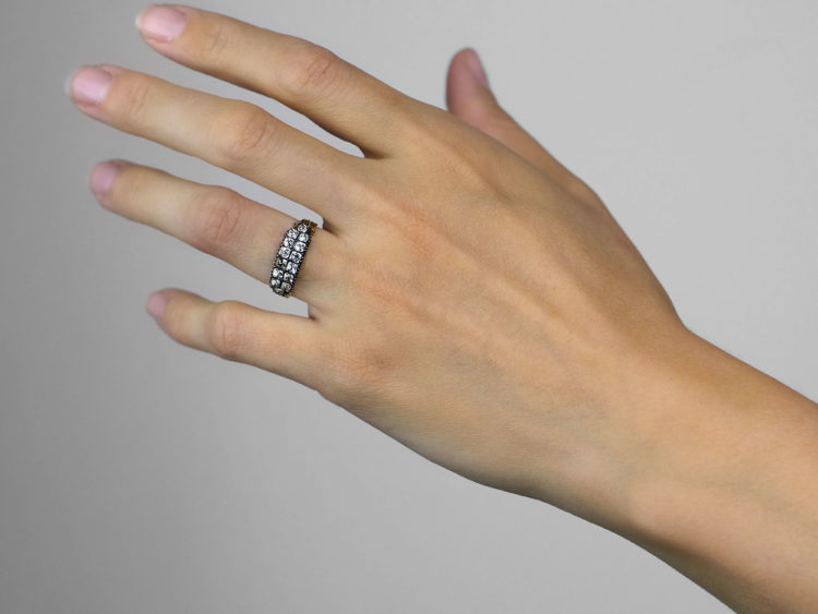 Georgian Double Row Paste Set Ring