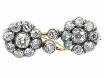 French Diamond Cluster Earrings