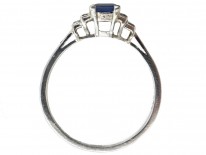 Art Deco Sapphire & Diamond Platinum Ring