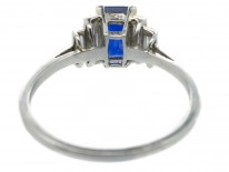 Art Deco Sapphire & Diamond Platinum Ring