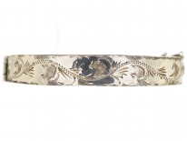 1970s Silver Engraved Bangle