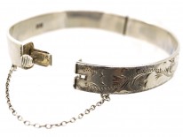 1970s Silver Engraved Bangle