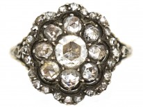 Georgian Rose Diamond Cluster Ring