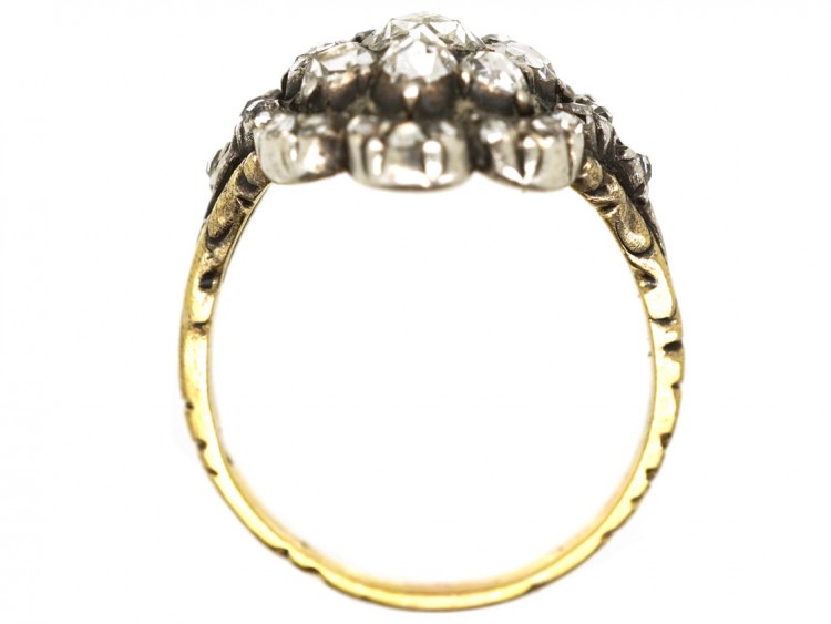 Georgian Rose Diamond Cluster Ring