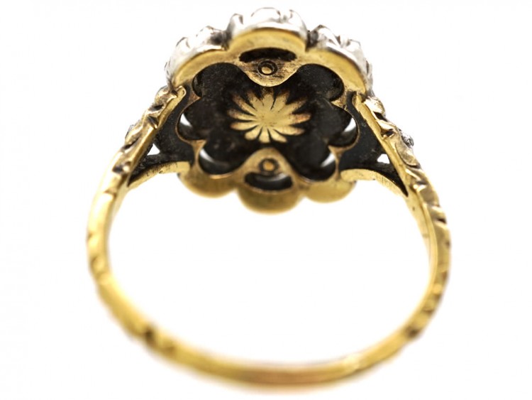 Georgian Rose Diamond Cluster Ring