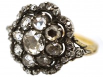 Georgian Rose Diamond Cluster Ring