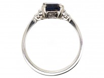 Art Deco Burma Sapphire & Diamond Ring