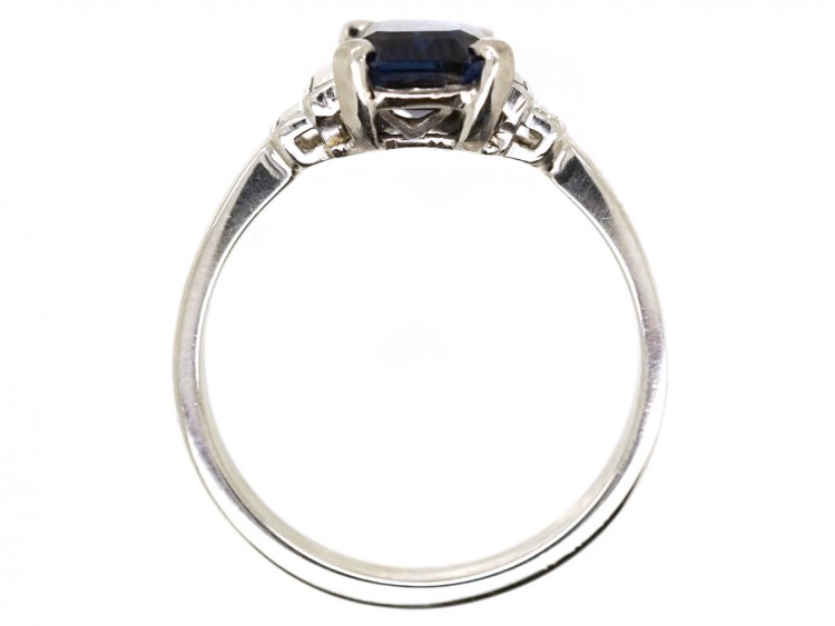 Art Deco Burma Sapphire & Diamond Ring