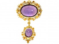 Regency Amethyst ​& 18ct Gold Pendant