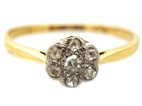 Edwardian 18ct Gold, Platinum ​& Diamond Cluster Ring