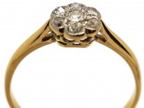 Edwardian 18ct Gold, Platinum ​& Diamond Cluster Ring