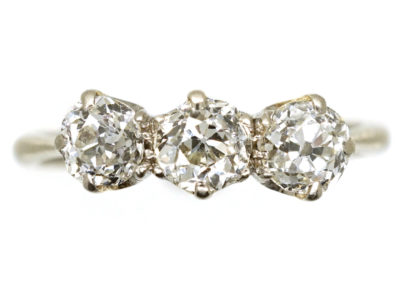 Platinum Three Stone Diamond Ring