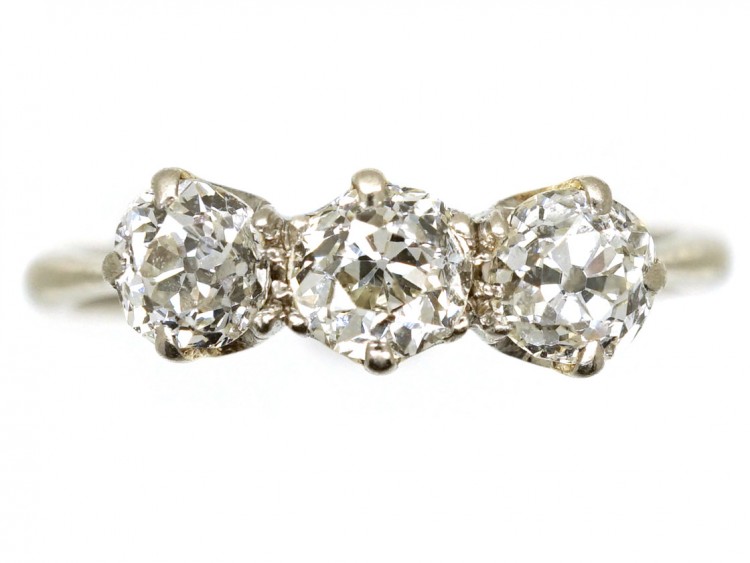 Platinum Three Stone Diamond Ring