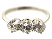 Platinum Three Stone Diamond Ring