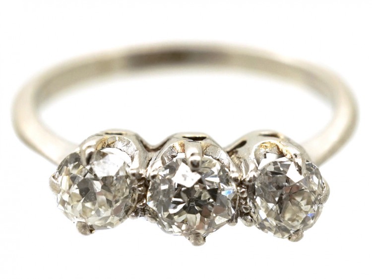 Platinum Three Stone Diamond Ring