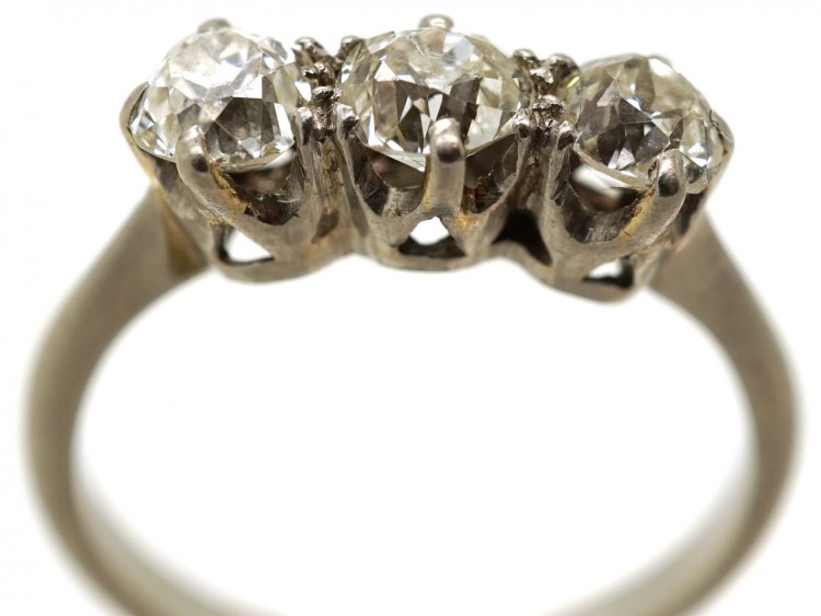 Platinum Three Stone Diamond Ring