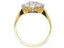 18ct Gold & Platinum Diamond Daisy Cluster Ring