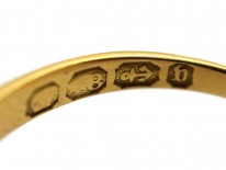 Victorian 18ct Gold Sapphire & Diamond Twist Ring