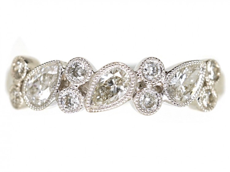 18ct White Gold Diamond Set Half Eternity Ring