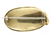 Victorian 15ct Gold Coiled Snake Brooch Set With a Blister Pearl
