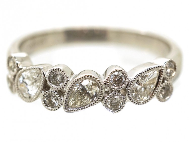 18ct White Gold Diamond Set Half Eternity Ring