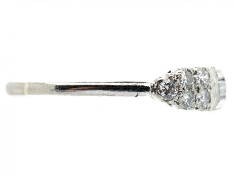 Art Deco 18ct White Gold Baguette Diamond Ring