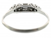 Art Deco 18ct White Gold Baguette Diamond Ring