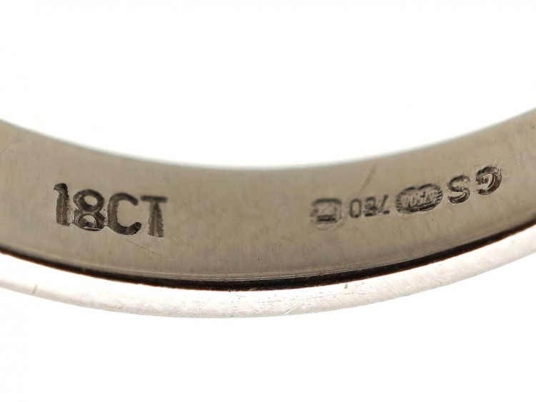 18ct White Gold Diamond Set Half Eternity Ring
