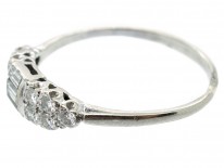 Art Deco 18ct White Gold Baguette Diamond Ring