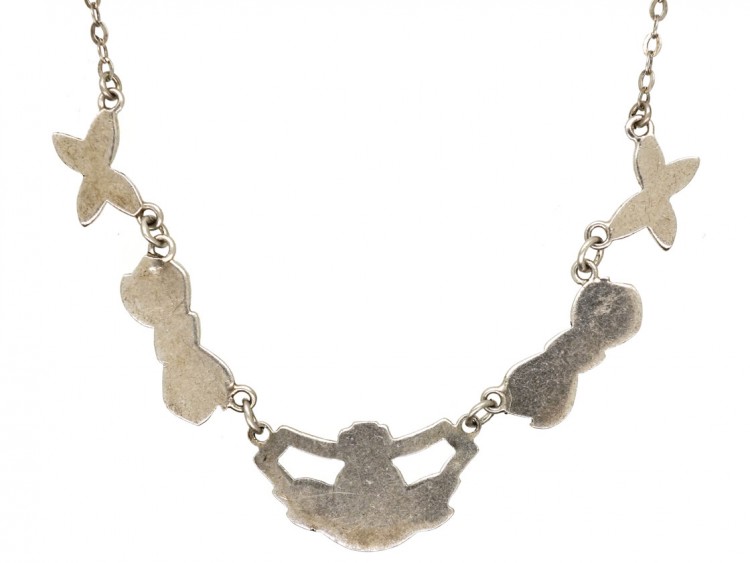 Art Deco Silver ​& Marcasite Necklace