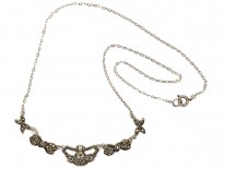 Art Deco Silver ​& Marcasite Necklace