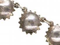 Silver ​& Marcasite Flower Motif Necklace