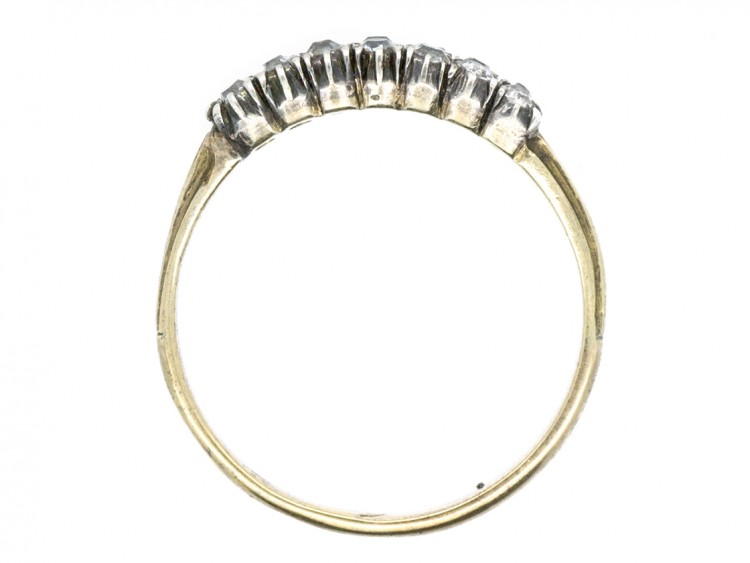 Georgian 15ct Gold, Two Row Diamond Ring